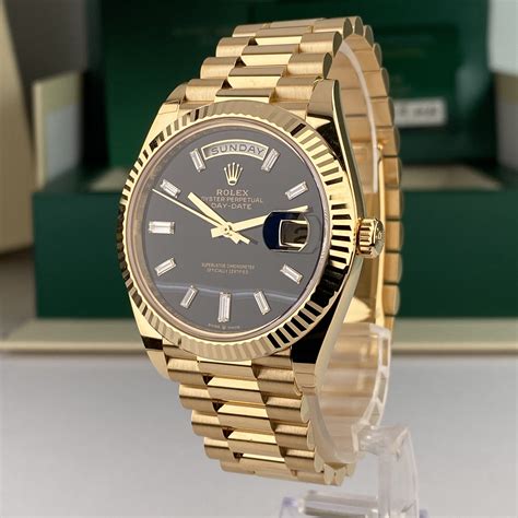 rolex president day-date 228238 18k 10 diamants baguet|rolex day date bracelet.